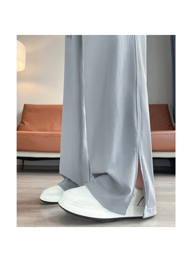 TonLion Summer Thin Elastic Waist Drawstring Straight Leg Pants Loose Casual Cool Pants For Women - Image 5