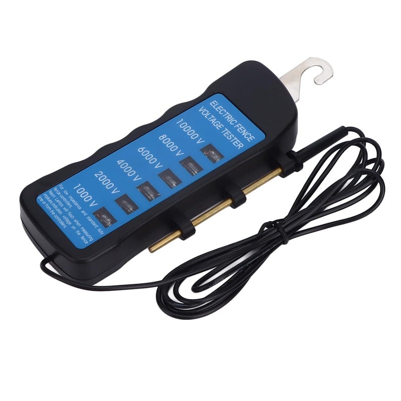 Electric Fence Tester Voltage Meter 10000V Portable Tool with 6 Indicator Lights for Farm - Image 1