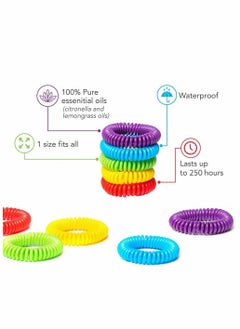 KASTWAVE 10 Pcs Mosquito Repellent Bracelet, Citronella All Natural Deet Free Anti Insect Bands, Keep Away Midges, Waterproof Outdoor Bug Repellent Wristbands Safe for Adults and Kids  - Image 2