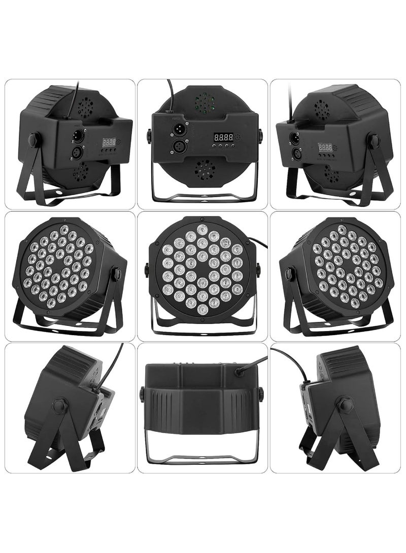 يوويل 2-Pack RGB مرحلة الإضاءة 36 LED Dj Par Lighting Uplighting للأحداث الصوت المنشط عن بعد والتحكم DMX ديسكو ضوء RGB ديسكو Par Light لحفلات الزفاف والحفلات والحفلات الموسيقية والمهرجانات متعددة الأوضاع التي تعمل بالديكور ضوء 3-Pin Plug - Image 3