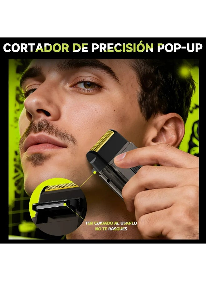 إنشن ماكينة الحلاقة ذات الرقائق المعدنية، ماكينة الحلاقة الترددية الصغيرة، ماكينة الحلاقة المدمجة تبسط الحياة، والحلاقة في أي وقت وفي أي مكان، مع 60 دقيقة من التشغيل اللاسلكي. قابل لإعادة الشحن عبر USB، وسهل الحمل، وهو الرفيق المثالي للمنزل والسفر، وهدية مثالية. - Image 5