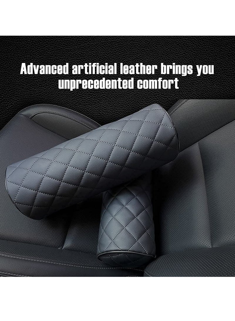 Neck Pillow for Car Seat, Memory Rebound headrest Cushion, Comfortable Leather can Provide The Best Support, Suitable Most Vehicles Black，Pack of 1 - Image 3
