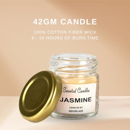 Indoblaze Paraffin Wax Scented Candles For Home Decor | Fragrance Candles For Bedroom | Candles For Gifting (Pack Of 6) - Image 3