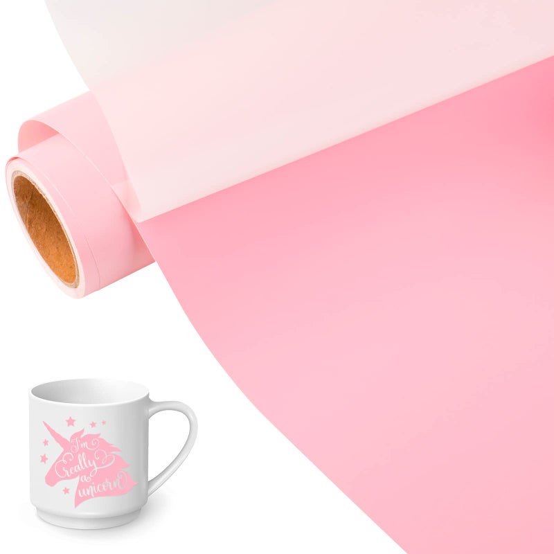 VINYL FROG 001 Craft Vinyl Matte Princess Pink Adhesive Vinyl Roll 12 x10ft  Pink Matte Craft Vinyl Roll for Most Kinds of Cutting Machines Car Decal Decor Sticker