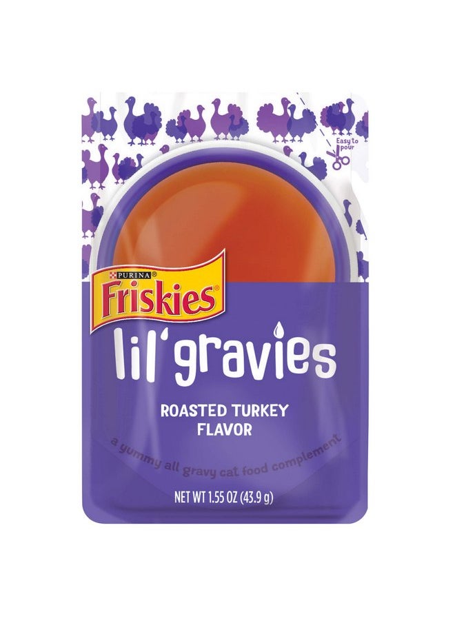 Friskies - Purina Friskies Lil' Gravies Roasted Turkey Flavor Cat Food Lickable Cat Treats - (Pack of 16) 1.55 oz. Pouches - Image 1