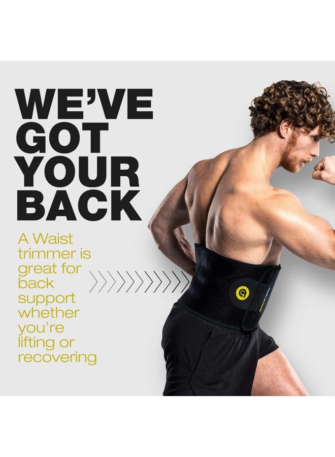 ActiveGear Premium Waist Trimmer Belt Slim Body Sweat Wrap for Stomach and Back Lumbar Support, Large: 9" x 46" - Yellow - Image 5