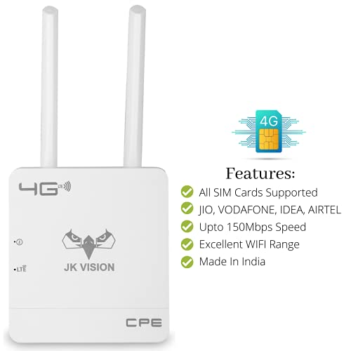 JK Vision J.K.Vision 4G Router WiFi Dongle Device, Support All sim Cards, Speed Upto 150Mbps, Support DVR, NVR, WiFi Camera - Image 4