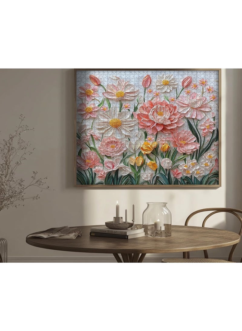 1000 puzzles,3D flower theme,challenge puzzles - Image 2