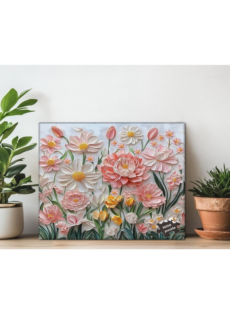 1000 puzzles,3D flower theme,challenge puzzles - Image 5