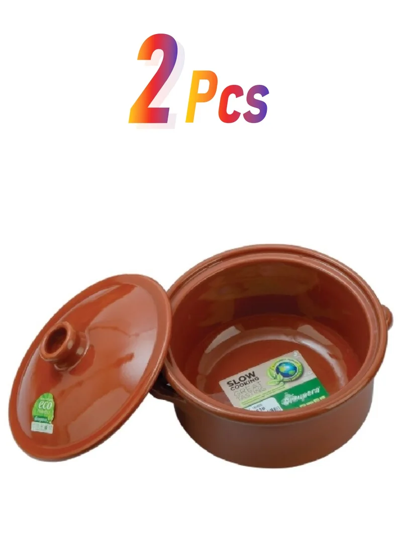 جراوبيرا طاجن فخار بني خالٍ من الرصاص  سم