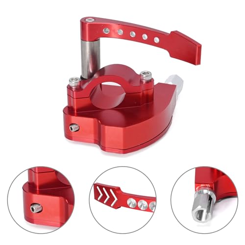 EATAKWARD 7/8" 22mm Universal Billet Throttle Thumb Assembly, ATV Throttle Lever Thumb Controller, Replacement for Yamaha Suzuki Polaris Can-Am Kawasaki Honda Arctic Cat KYMCO Dirt Bike ATV Quad, Red - Image 3