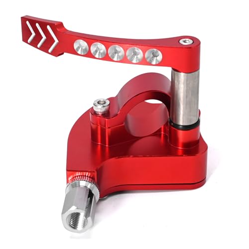 EATAKWARD 7/8" 22mm Universal Billet Throttle Thumb Assembly, ATV Throttle Lever Thumb Controller, Replacement for Yamaha Suzuki Polaris Can-Am Kawasaki Honda Arctic Cat KYMCO Dirt Bike ATV Quad, Red - Image 1
