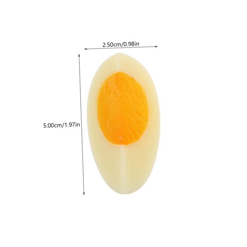 Lifelike Artificial Chicken Eggs Set Of 4 Food Photography Props Kitchen Decor - Image 3