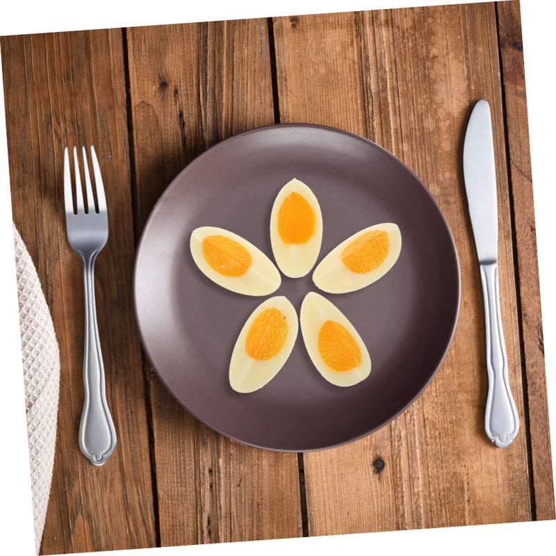 Lifelike Artificial Chicken Eggs Set Of 4 Food Photography Props Kitchen Decor - Image 5