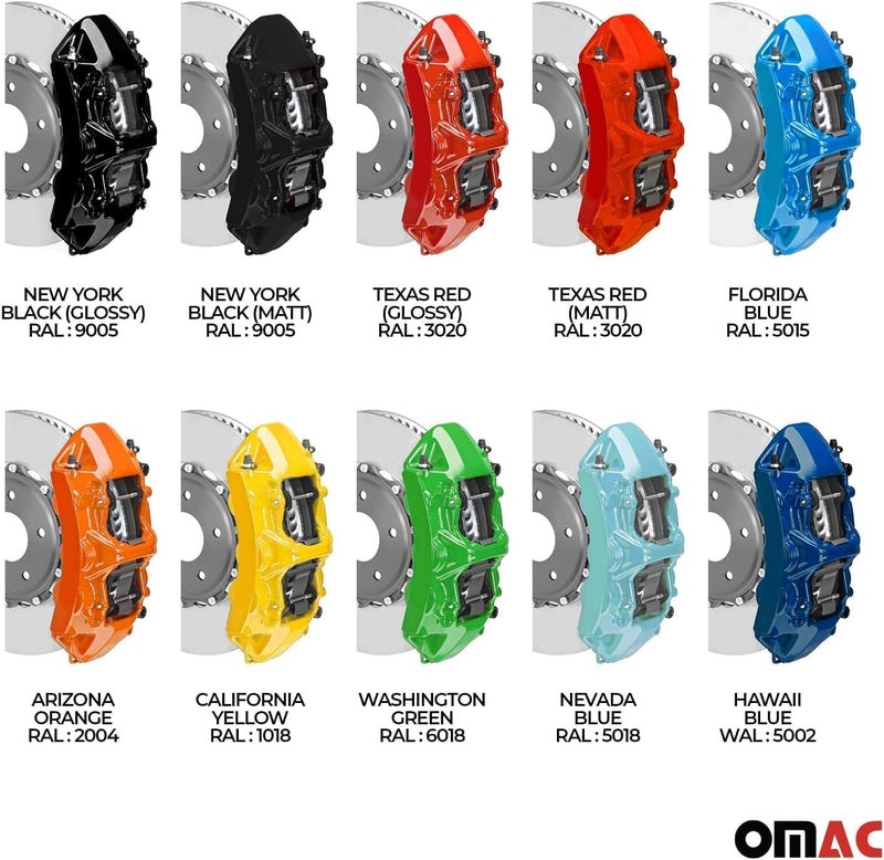 Omac Brake Caliper Epoxy Based Car Paint Kit Texas Red Matt High-Temp - Image 5