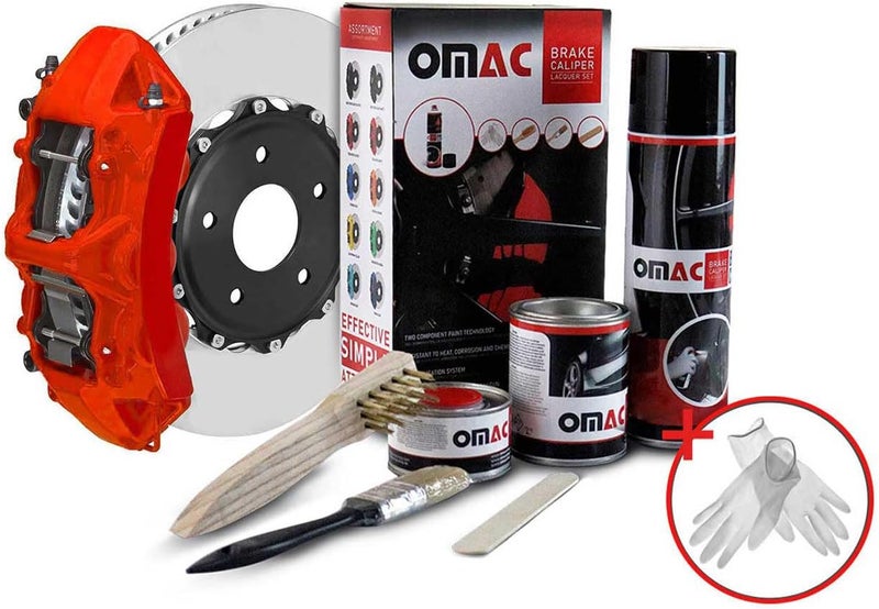 Omac Brake Caliper Epoxy Based Car Paint Kit Texas Red Matt High-Temp - Image 1