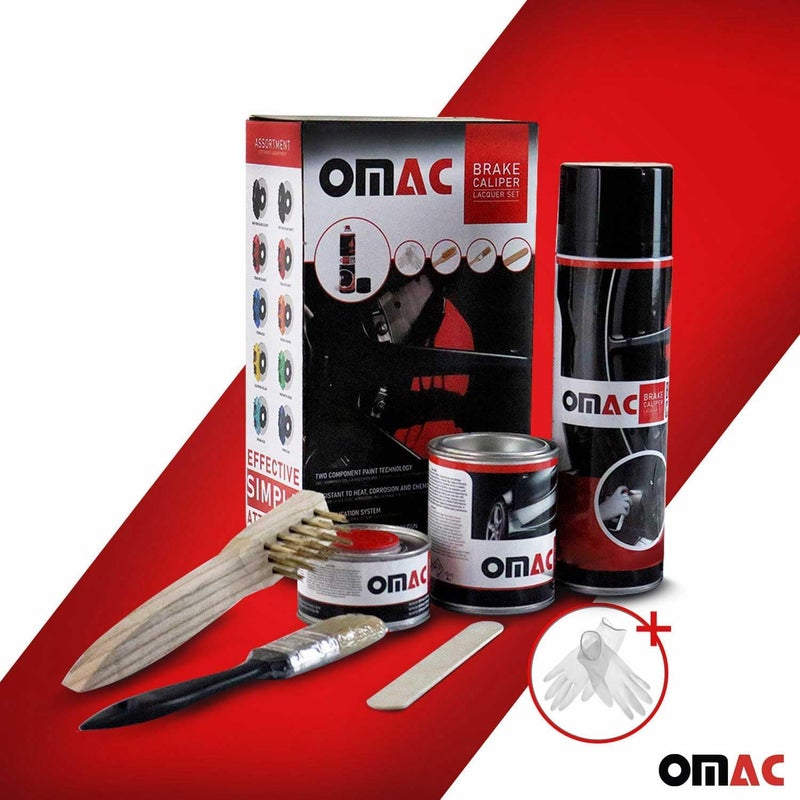 Omac Brake Caliper Epoxy Based Car Paint Kit Texas Red Matt High-Temp - Image 3