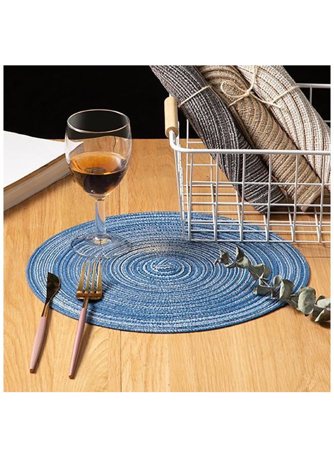 Generic - 4 Pack Round Woven Heat Resistant and Anti-Skid Table Mats 36cm - Image 1