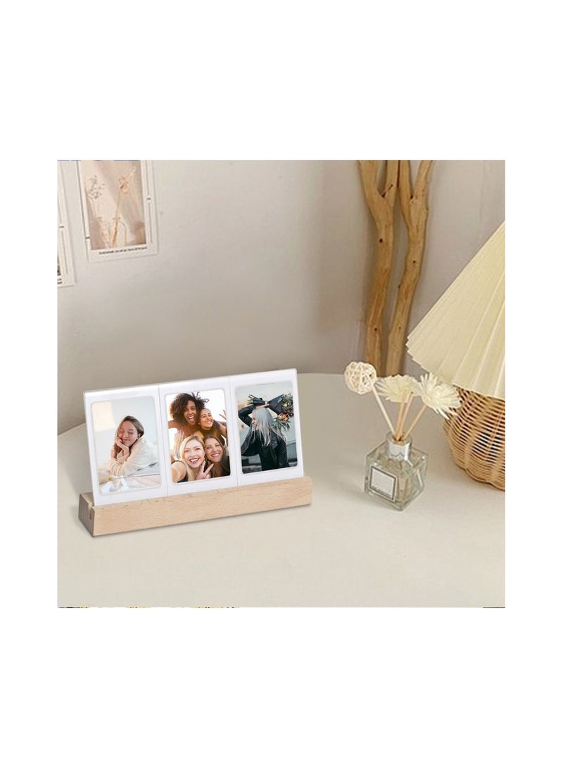Desktop Decor 3 in 1 3 inch Photo Frame Acrylic LED Light Photo Table Instant Film Camera For Fujifilm Instax mini  - Image 2