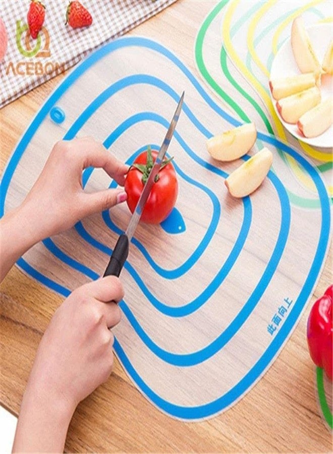 Newvent® 2Pcs Flexible Non Slip Cutting Mat for Kitchen, Food Grade Plastic Chopping Board Sheet for Fruits, Vegetables & Meat, Reusable Foldable Easy Clean Cutting Pad (Multi Color) - Image 1