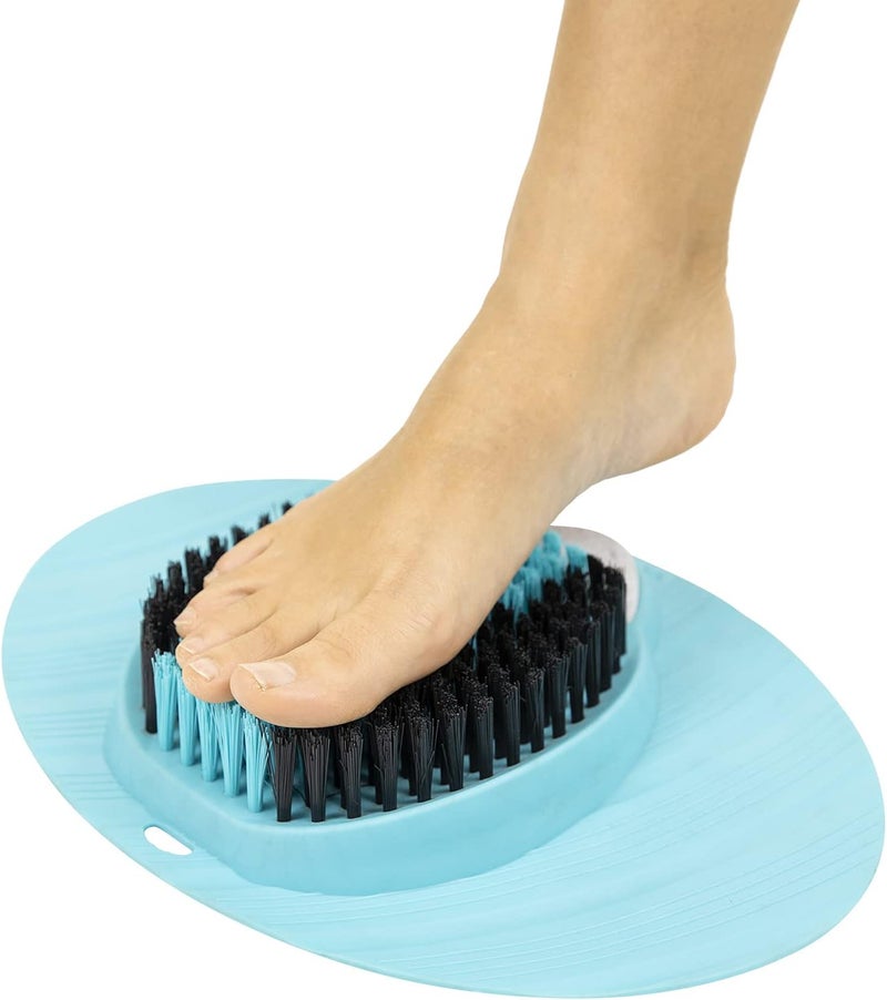 VIVE Vive Foot Scrubber for Use in The Shower  Feet Cleaner for Dead Skin with Pumice Stone  Massager and Brush Exfoliating  Callus Remover Improve Circulation and Relieves Pain  Nonslip Suction Cups 