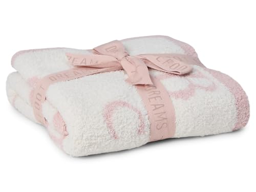 Barefoot Dreams Unisex CozyChic® ABC Blanket Dusty Rose/Cream Baby - Image 3