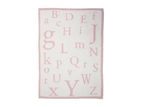 Barefoot Dreams Unisex CozyChic® ABC Blanket Dusty Rose/Cream Baby - Image 2