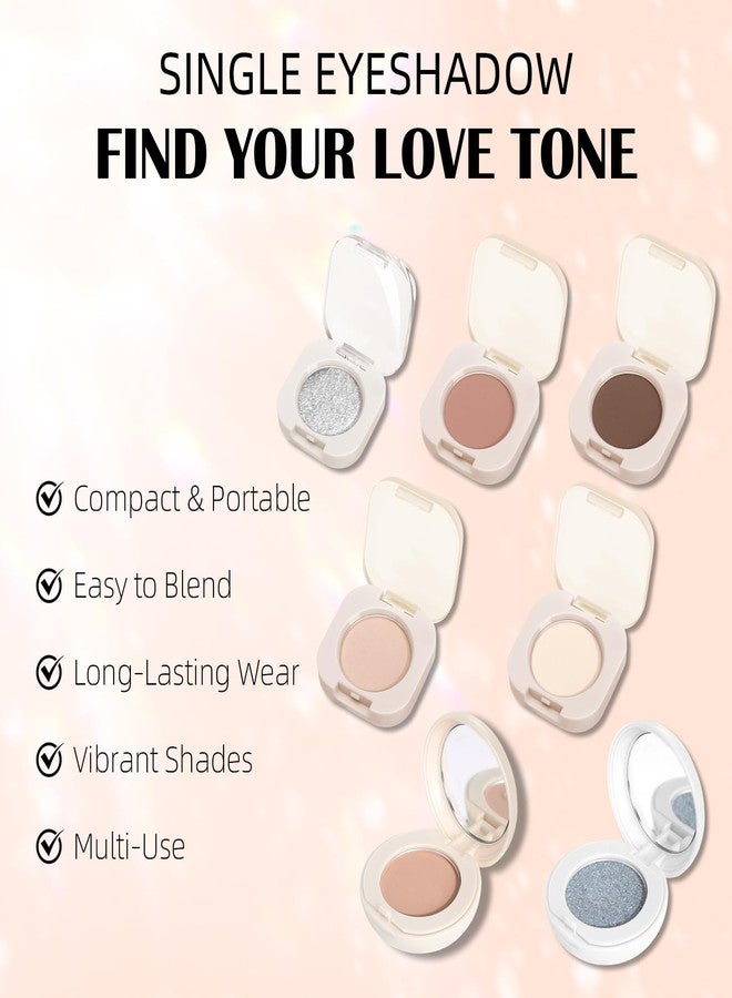Euphily Single Matte Eyeshadow Palette, Moonlight White Eye Shadow Makeup for Women, Smooth Eye-Shadow Powder with Lightweight & Blendable Formula for Daily Eye Shadow Palette Fairy Makeup #01 - Image 3