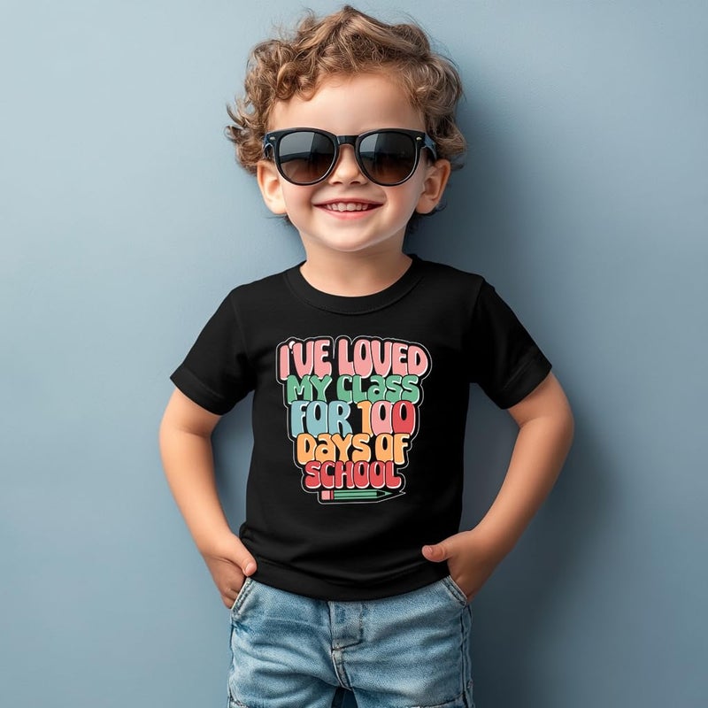 cheerilulu Toddler 100 Day of School Shirt for Boys Kid Grils, My Happy 100th Day of School T Shirt, Cotton Blend, Funny Design :4-7T - Image 3