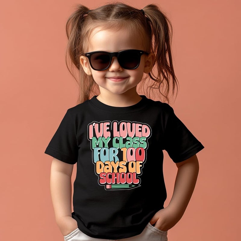 cheerilulu Toddler 100 Day of School Shirt for Boys Kid Grils, My Happy 100th Day of School T Shirt, Cotton Blend, Funny Design :4-7T - Image 5