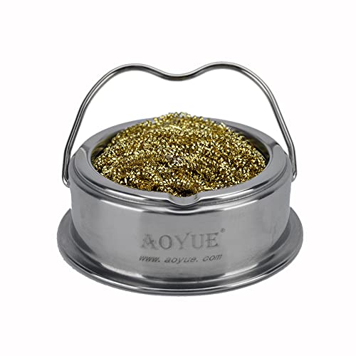 Aoyue Soldering Iron Tip Cleaner with Brass wire sponge, no water needed (TY-98) - Image 1