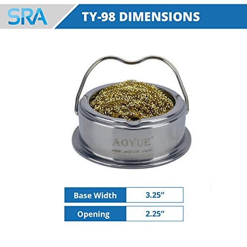 Aoyue Soldering Iron Tip Cleaner with Brass wire sponge, no water needed (TY-98) - Image 4