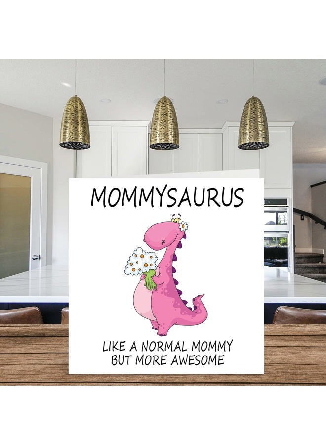Stuff4 Birthday Cards for Mommy - Mommysaurus - Mommy Mothers Day Card from Daughter Son, Happy Birthday Mommy, Mom Dinosaur Birthday Card, 5.7 x 5.7 Inch Seasonal Mama Mammy Mom Funny Greeting Cards - Image 3