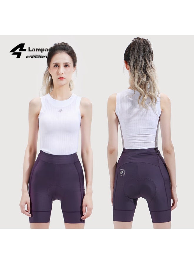 Lampada Lanpada Spring And Summer Sun Protection Shorts With Pockets For Women, Cycling Shorts For Mountain Biking, Road Biking, Qingmeng, Caodi Purple, Size S - Image 3