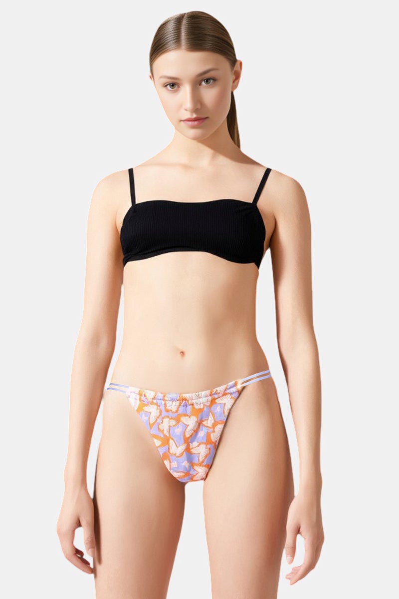 Bershka Women Floral Bikini Bottom, Multicolor - Image 1