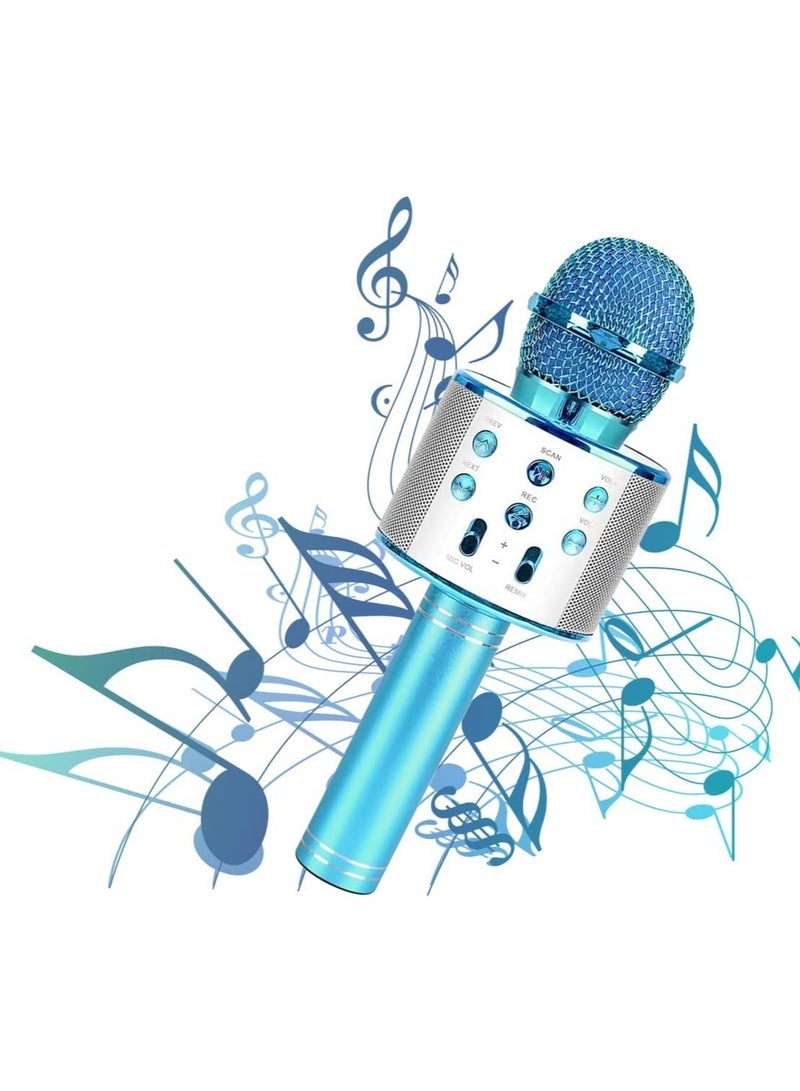 Wireless Bluetooth Karaoke Microphone Machine,Portable Handheld Karaoke Bluetooth Handheld Karaoke Speaker Player Machine for Kids Adults Home KTV Party for Android/Iphone/Ipad/Pc Girl Boy - Image 1