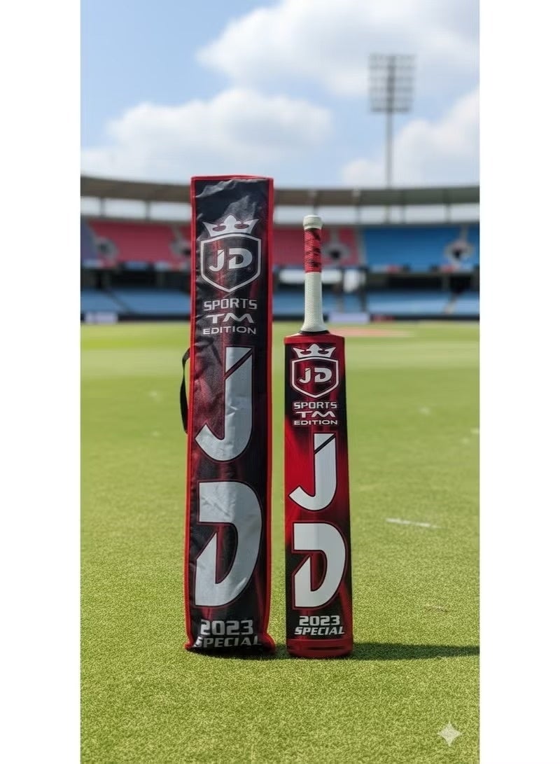 JD Sports 2023 Special TM Edition Tape Ball Cricket Bat | Lightweight, Durable & Power Hitting - Image 1