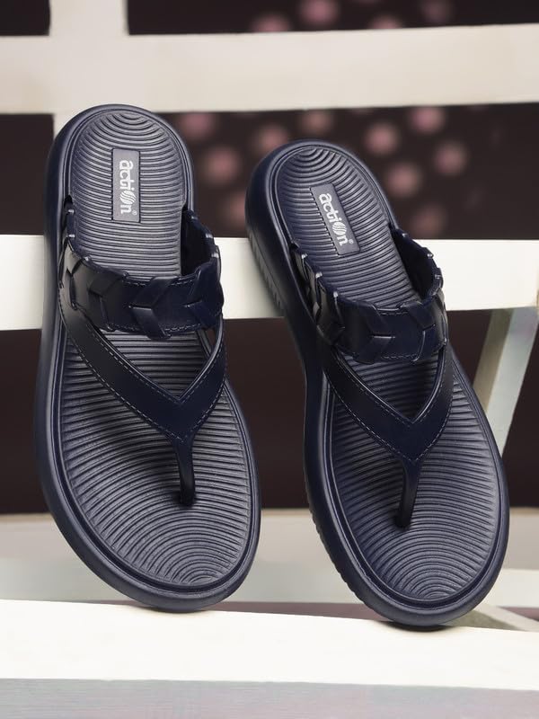 Action Women’s Thong Flip-Flops-ONTL-45-Blue-7 - Image 2