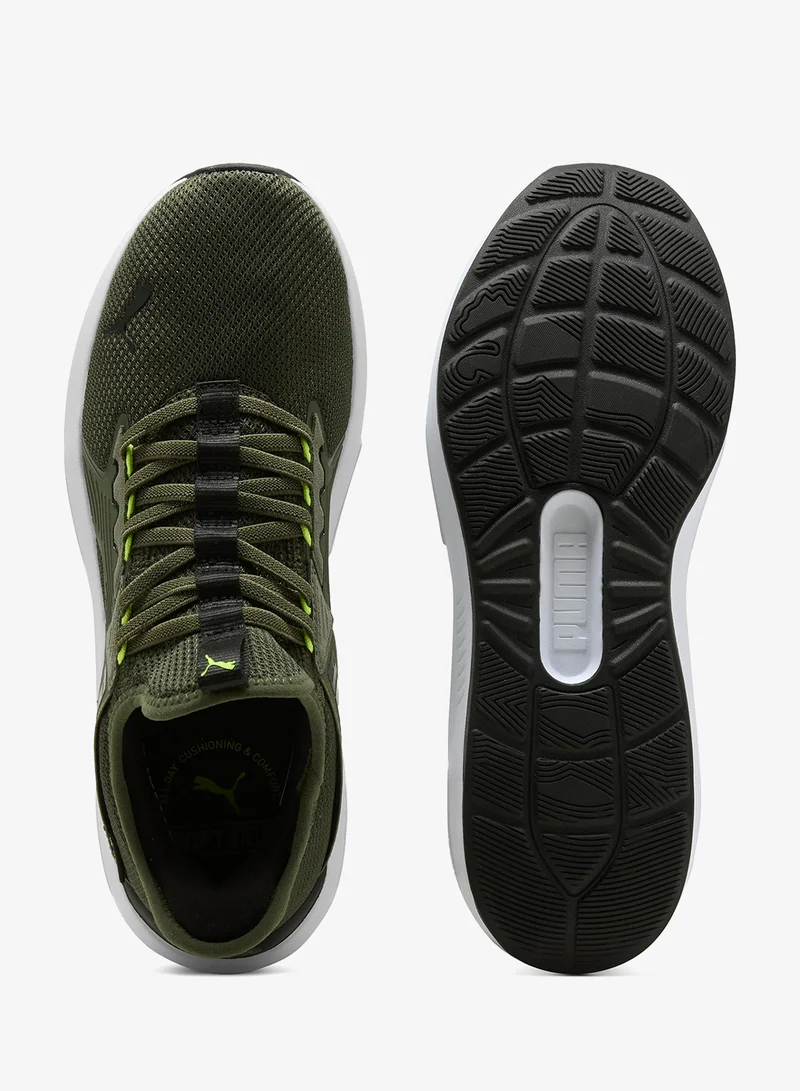 Puma Moss Veil-PUMA Black-Lime Squeeze Softride Enzo 5 Slip Tech for Men | Best Price UAE