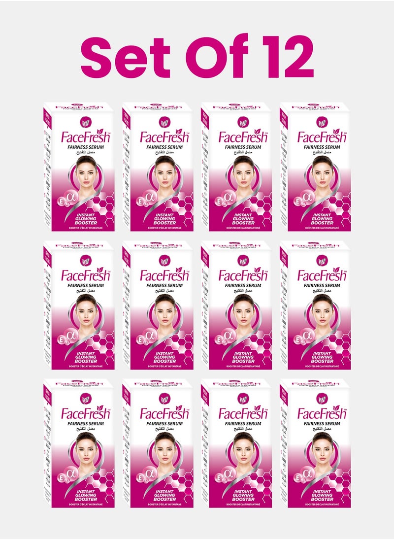 Face Fresh - Set of 12 Fairness Face Serum - Alpha Arbutin & Glutathione, Brightening & Glowing Skin, Clears Dark Cells, Best for Dry Skin but can use for All Skin Types 3ml - Image 1