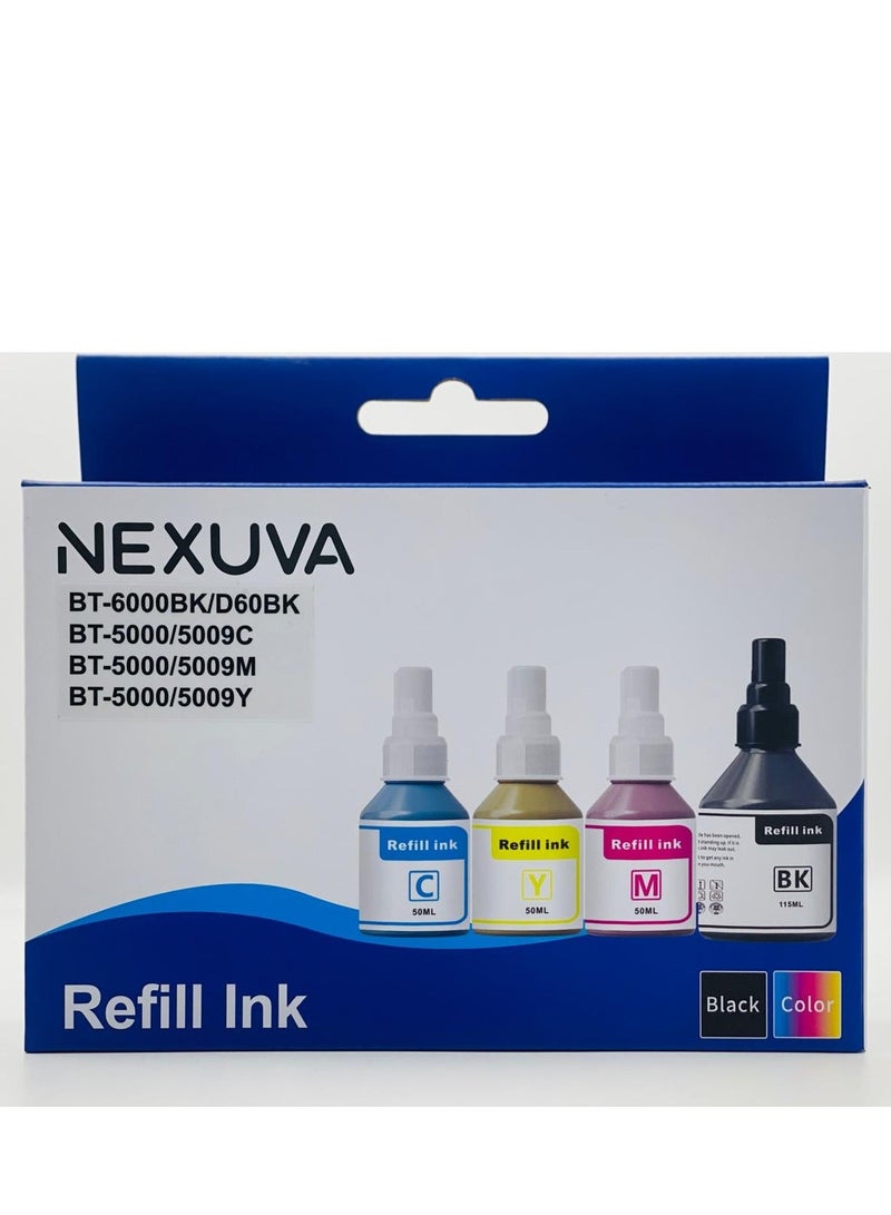 نيكسوفا حبر إعادة تعبئة Nexuva BTD60 BT5000 متوافق مع طابعات Brother DCP-T300 وT510W وT710W وMFC-T810W وT910DW وHL-T4000DW وDCP-T310W وT510W وT910DW وT4500DW - Image 1