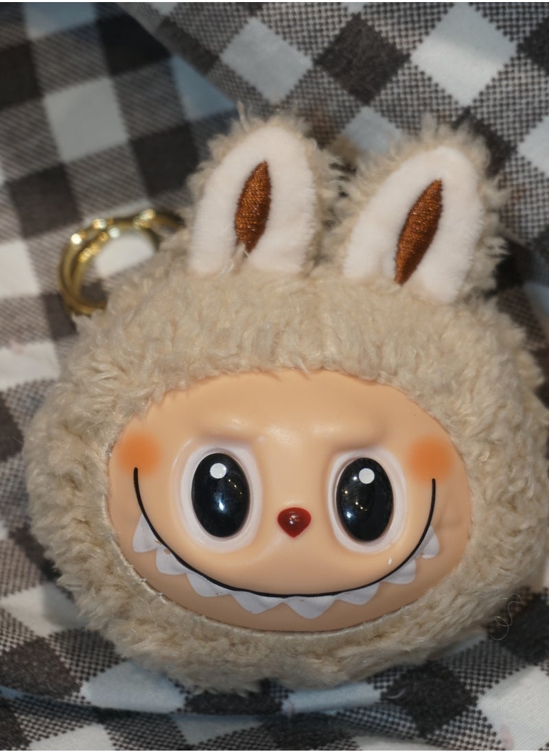 LABUBU Labubu Forest Green Plush – Camel Brown Cute Bunny Pendant for Bag, Car & Keys, Ideal Gift & Collectible  - Image 2