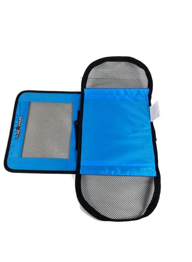 بيرفيكت بيتز Perfect Petzzz - حقيبة حمل للحيوانات الأليفة المحشوة التفاعلية الواقعية للكلاب والقطط، حامل من النايلون والشبكة للحيوانات الأليفة، حقيبة حمل بسحاب - أزرق - Image 4