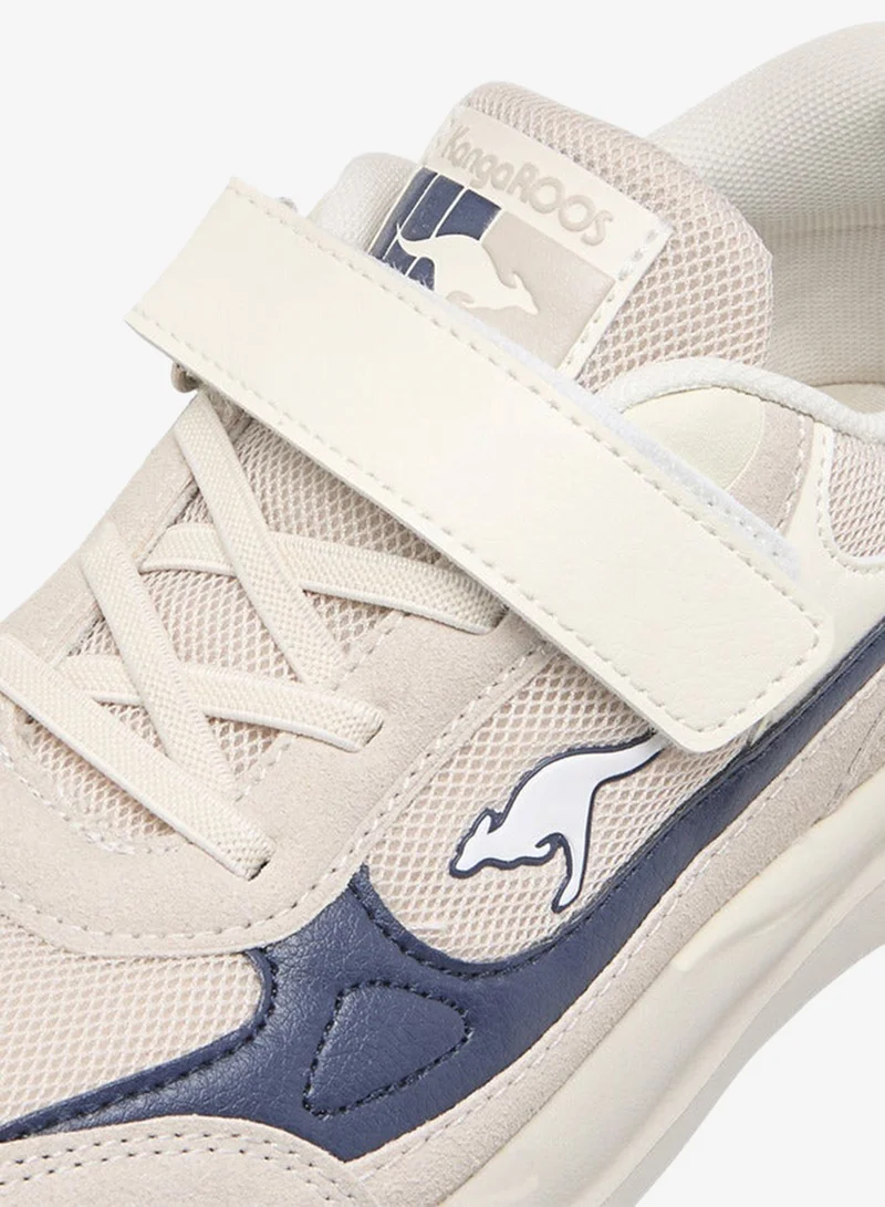 kangaROOS BEIGE Girls' Logo Detail Sports Shoes with Hook and Loop Closure for Women | Best Price UAE