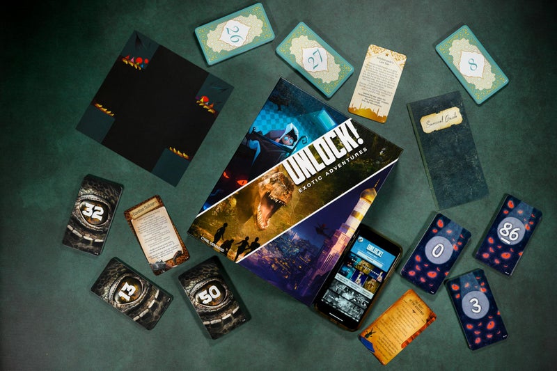 Asmodee UNLOCK! Exotic Adventures Card Game - Escape Room-Inspired Cooperative Adventure, Fun Family Game for Kids and Adults, Ages 10+, 1-6 Players, 1 Hour Playtime, Made by Space Cowboys - Image 5