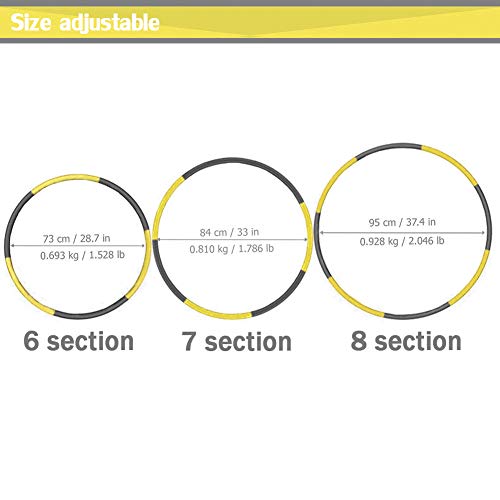 Auoxer Fitness Exercise Weighted Hoops, Lose Weight Fast by Fun Way to Workout, Fat Burning Healthy Model Sports Life, Detachable and Size Adjustable Design - Image 2