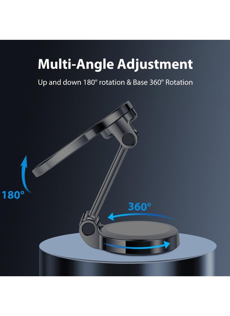 General Folding magnetic car-specific anti-shake navigation suction cup magnetic car phone holder, 360° rotating car phone holder with metal ring  - Image 3
