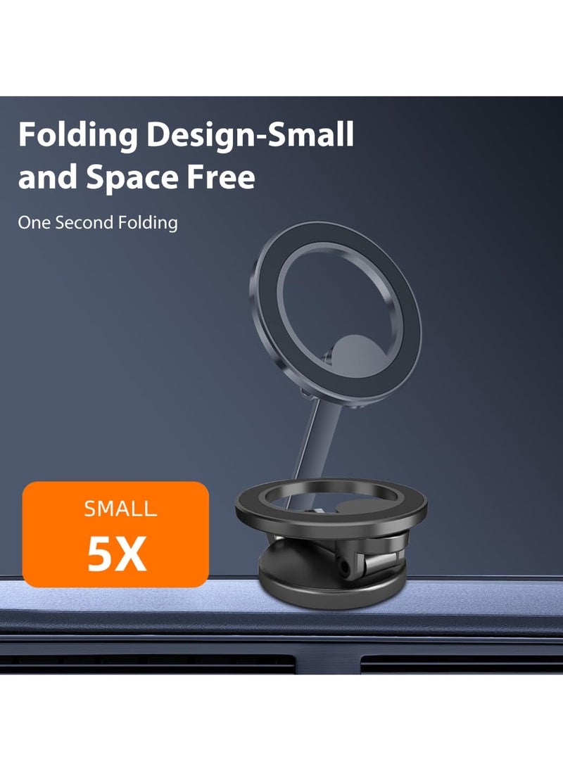 General Folding magnetic car-specific anti-shake navigation suction cup magnetic car phone holder, 360° rotating car phone holder with metal ring  - Image 5