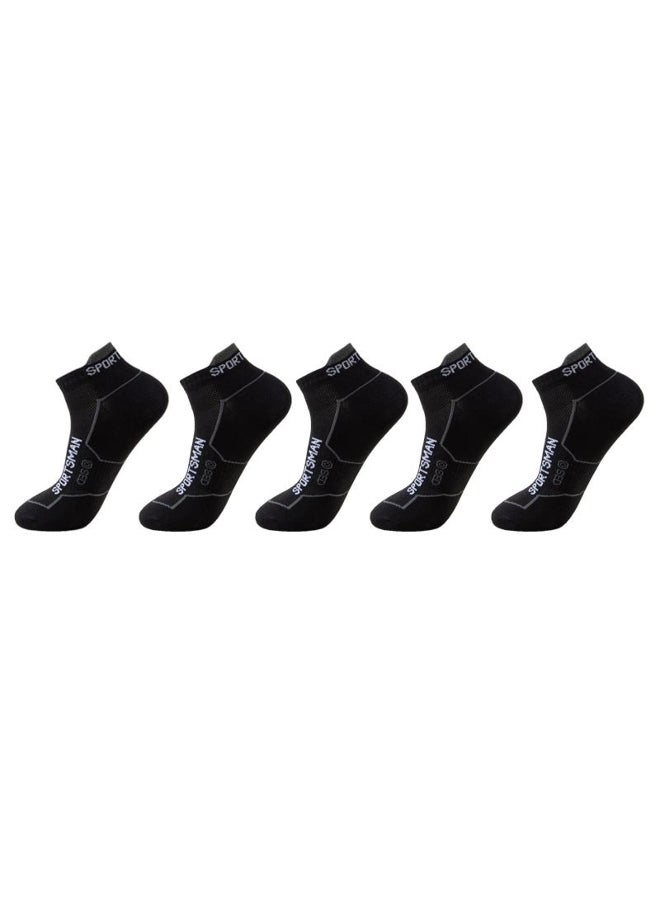 5Pairs High Quality Men Ankle Socks Breathable Cotton Sports Socks Mesh Casual Athletic Summer Thin Cut Short Sokken Size 38-45