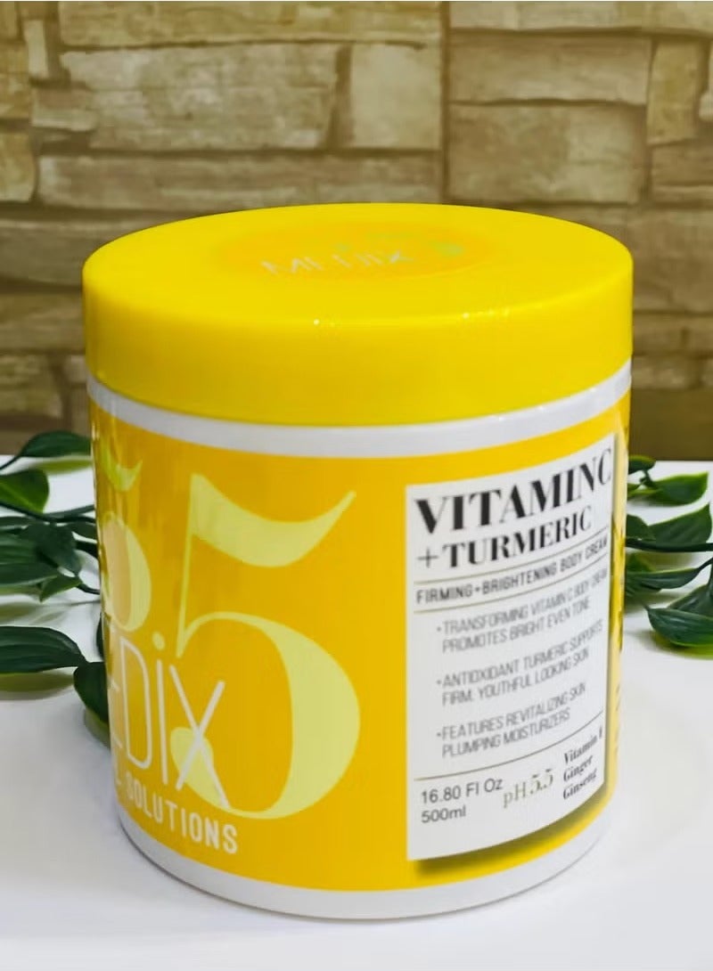 Medix 5.5 Vitamin C Clinical Solutions Cream, Vitamin C + Turmeric Firming + Brightening Body Scrub 500 ML